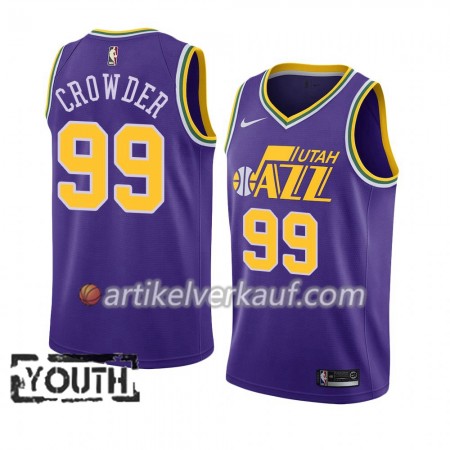 NBA Utah Jazz Trikot Jae Crowder 99 2018-19 Nike Lila Swingman - Kinder